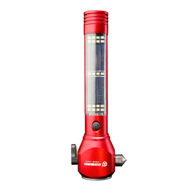 及安盾 11合1安全锤 车载多功能破窗锤 应急手电筒 信号灯 应急救生锤 红色