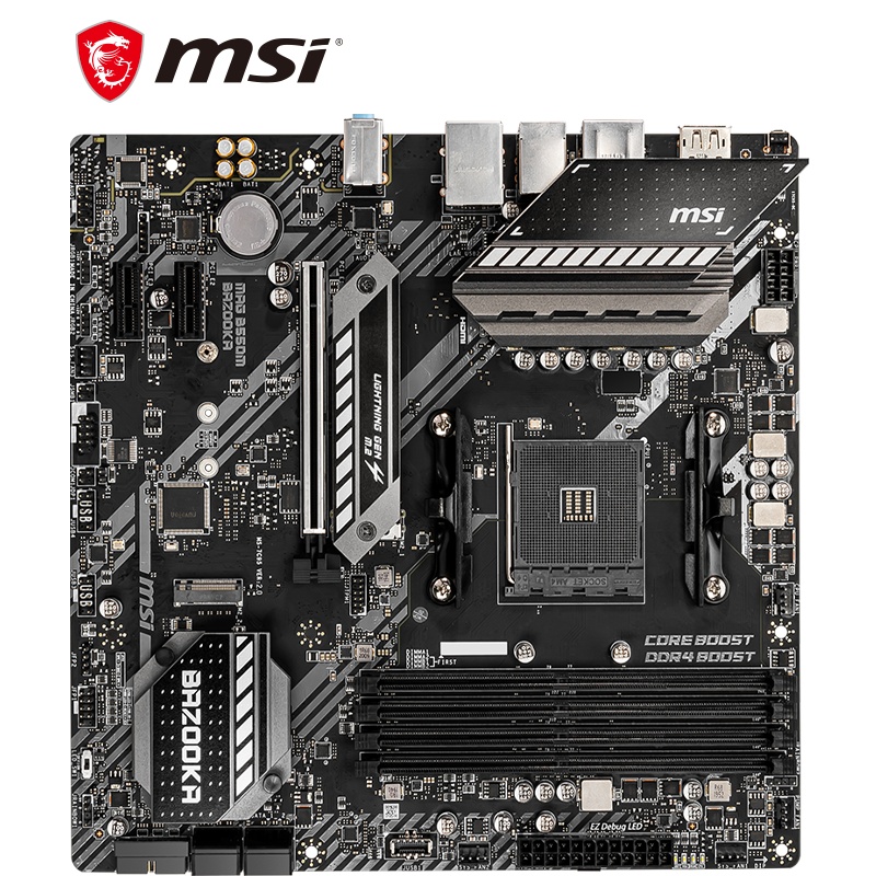 微星(MSI)MAG B550M BAZOOKA火箭筒电脑主板 支持3700X/3600X/3600 CPU(AMD B550/Socket AM4)