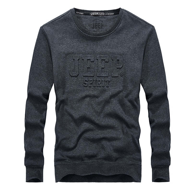 JEEP/吉普卫衣男圆领上衣2019秋季新款加厚打底衫百搭长袖卫衣男上衣FSM