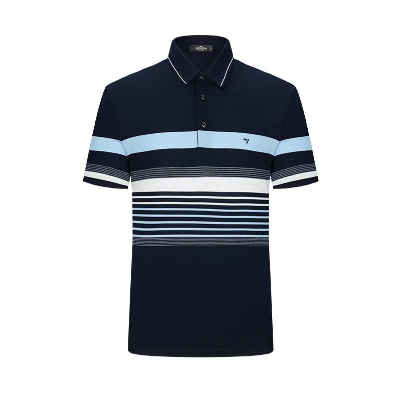柒牌SEVEN男装商务夏季休闲丝光棉polo衫短袖T恤