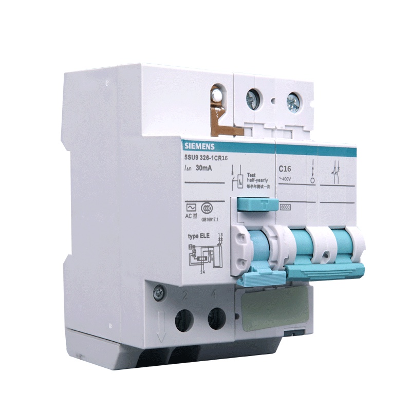 西门子(SIEMENS)断路器 漏电保护器2P 16A带漏保5SU93261CR16