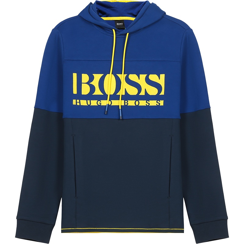 HUGO BOSS 雨果博斯 男士 棉/聚酯纤维连帽长袖卫衣运动衫 50451159