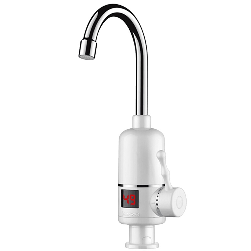 长虹电热水龙头速热即热式小厨宝冷热水家用厨房下进水智能数显过水热77AX白色