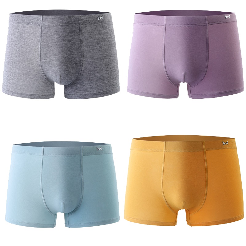 猫人内裤男平角裤抗菌宽松大码短裤男士内裤中腰夏季四条