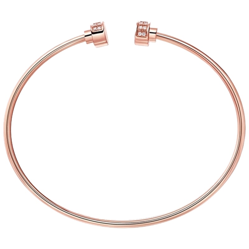 周大福Soinlove 时光相机系列简约18K金钻石手镯 送礼推荐