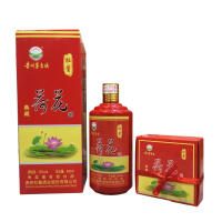 [酒厂正规授权]贵州茅台镇 杜酱荷花酒 典藏红色喜庆版(带酒杯)53度香柔酱香型白酒 500ml*6瓶 整箱装