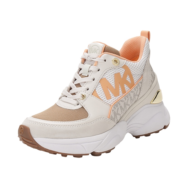 迈克·科尔斯 MICHAEL KORS 女鞋 织物/人造革/牛剖层皮革/牛皮革 内增高系带运动鞋43T1MKFS3D