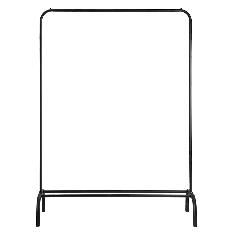 欧润哲 晾衣架 单杆落地衣架 衣服挂阳台户外晾晒架室内挂衣架 落地式 加宽版 黑色110cm款