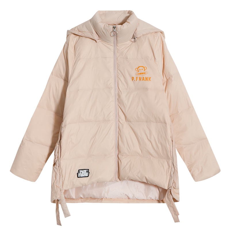 Paul Frank/大嘴猴秋冬羽绒服女潮宽松韩版可拆卸帽甜美X