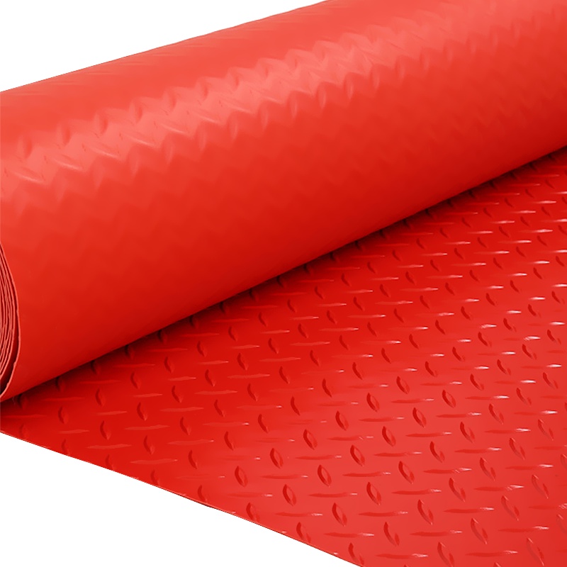 海斯迪克 HK-433 防水PVC地垫 塑料防滑垫 地板垫子 楼梯垫走廊橡塑胶防滑地垫 红色人字1*1米