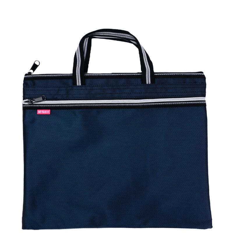 晨光 双色提花手提袋 ABB93097 蓝色 单个装