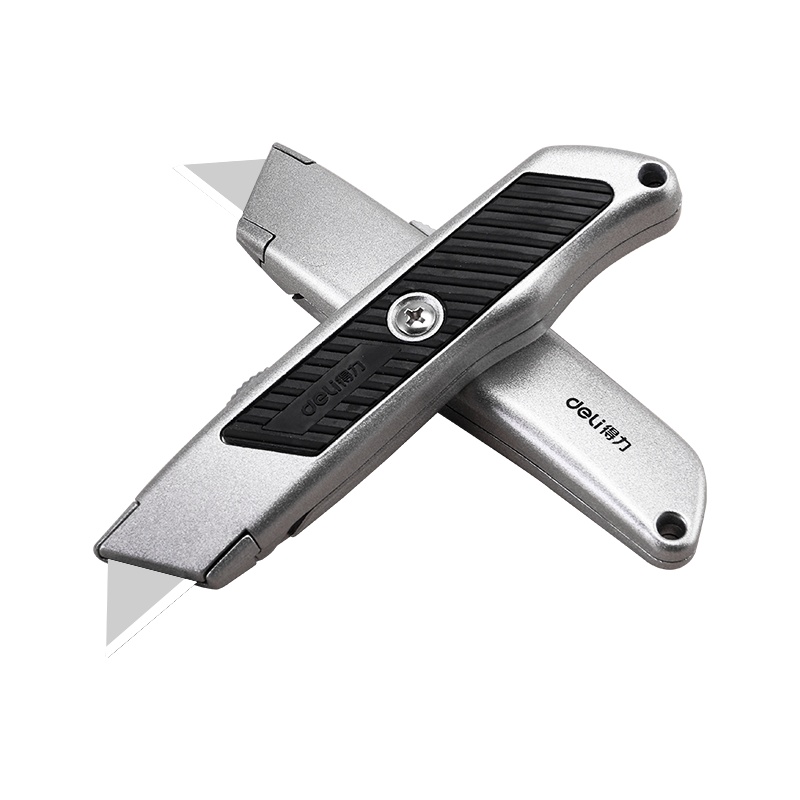 得力(deli)锌合金T型刀片美工刀 装修工具刀(适用切割塑料墙纸等) 银色2100 2101