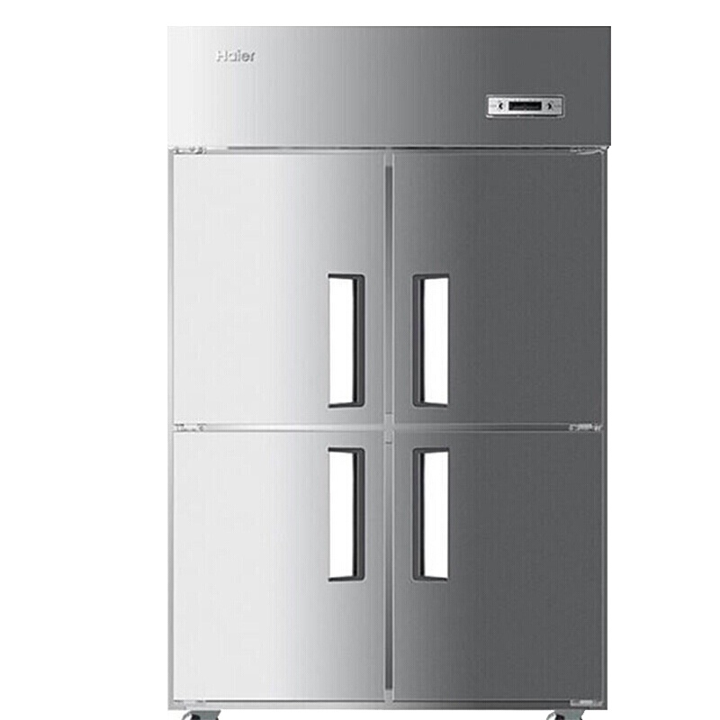 Haier/海尔 SL-1050D4 立式四门冷冻厨房冰柜1050L大容量 电子控温 商用不锈钢冰箱酒店冷柜