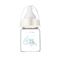 贝斯比/bassby 玻璃奶瓶新生婴儿喝水小奶瓶标准口径迷你果汁奶瓶60ml