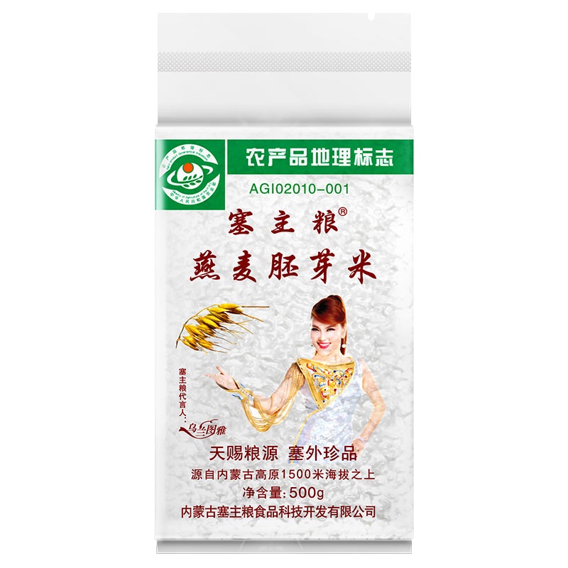 塞主粮 全胚芽燕麦片 营养谷物杂粮 精选高原优质原材 五道破壁去芒工艺真空包装银色袋装500g