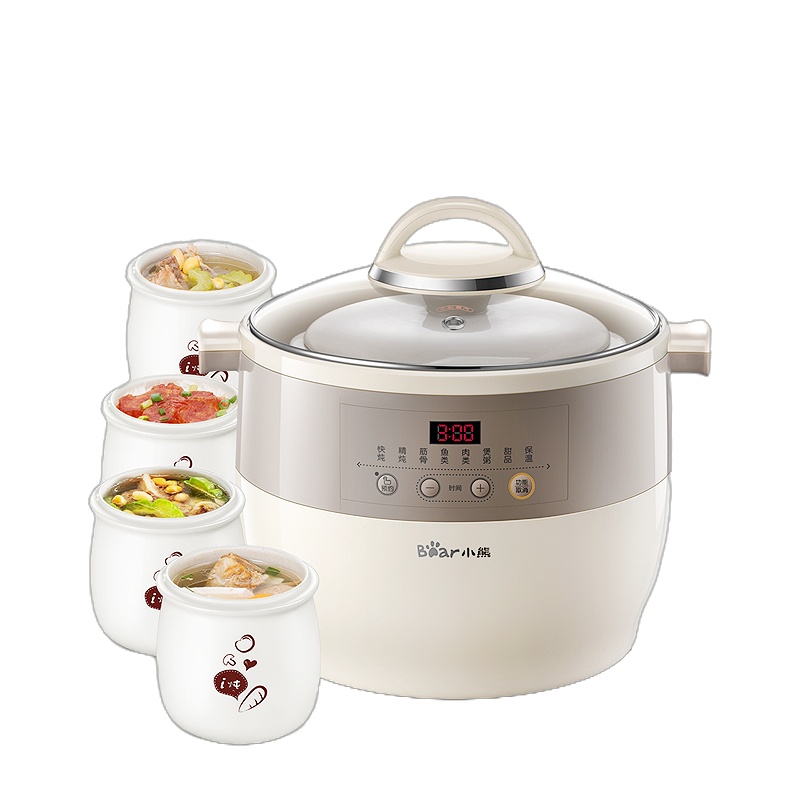 小熊(Bear)电炖盅 DDZ-B45B2 4.5L大容量一家五口煲汤锅全自动智能预约煮粥神器家用燕窝隔水炖苏宁自营