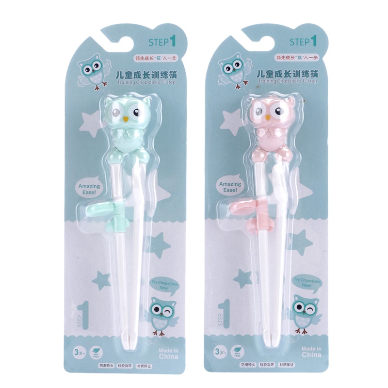 开优米(Kiuimi)儿童成长训练筷练习筷学习筷婴童筷宝宝勺子叉子餐具套装 绿色款