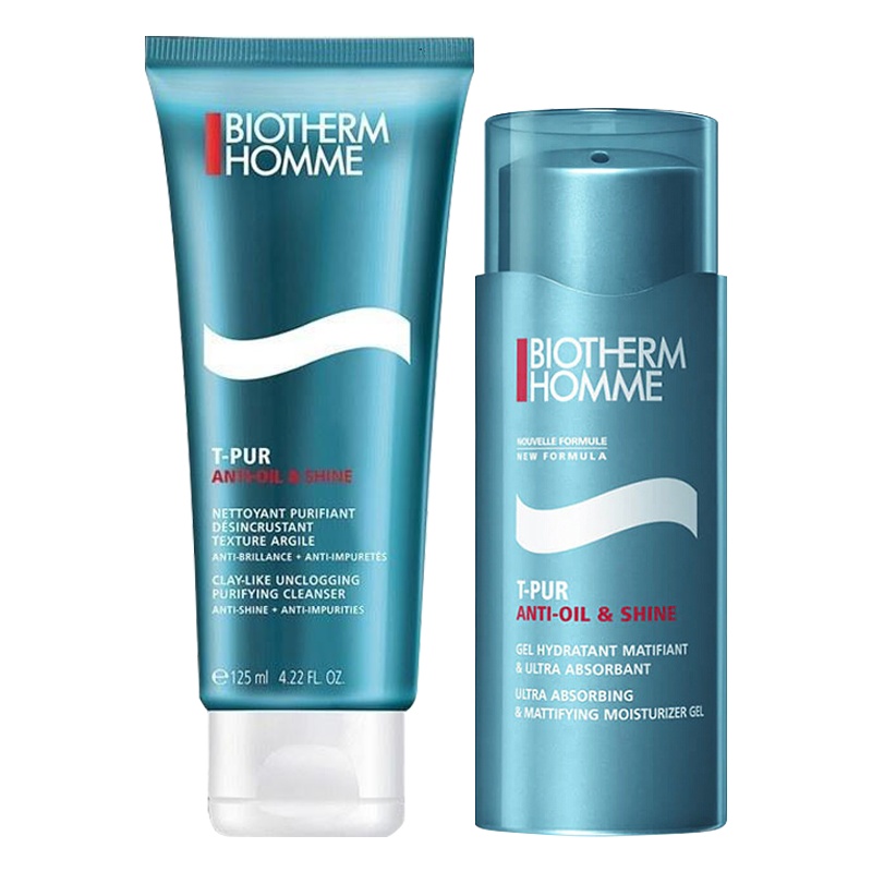 碧欧泉(BIOTHERM)男士净肤细致护肤套装 两件套(洁面125ml+乳液50ml) 深层清洁紧致滋养肌肤