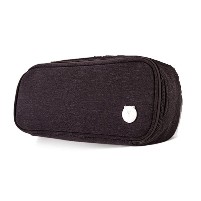 小湃陪你化妆品其他小物件杂物收纳长方形便携包多网格男女均可用深灰色