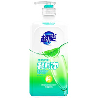 超能洗洁精植物护手餐具净1kg轻松过水无碱性残留无磷无色素有效清洗瓜果蔬菜表面危害物残留添加维生素E温和呵护双手