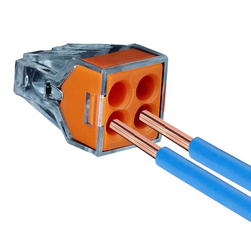 PCT-104两孔多功能电线快速接线对接头 一进三出并联 100只