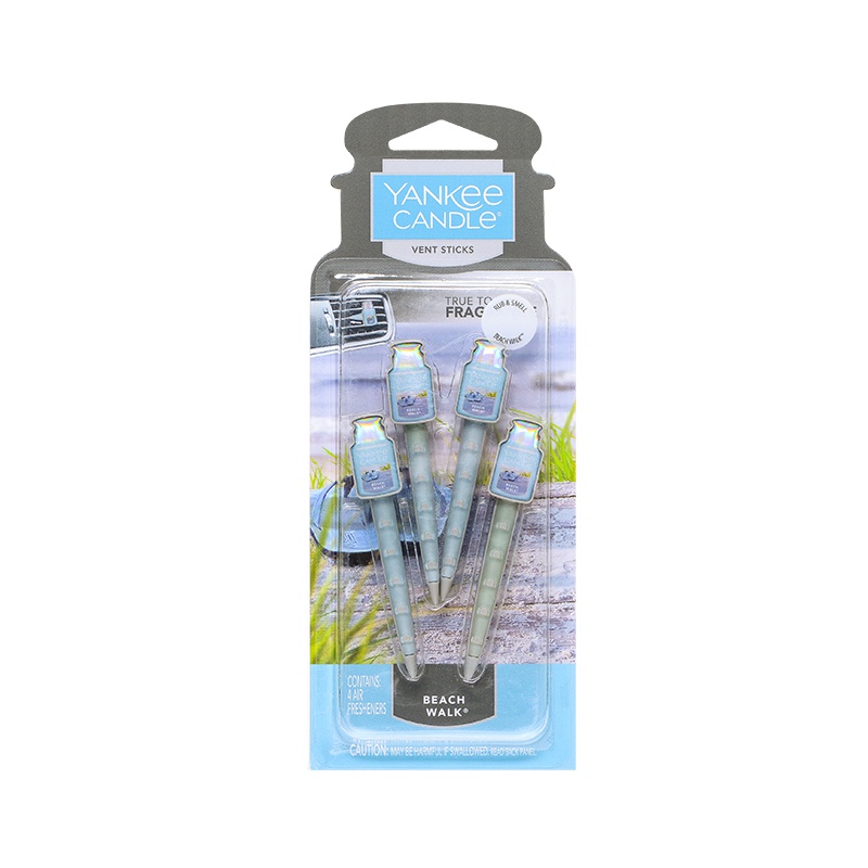 yankee candle扬基进口汽车出风口香氛香水夹车载香薰车内芳香夹漫步沙滩 净重29g