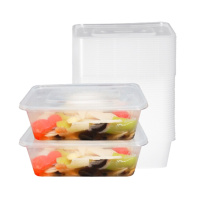 妙洁(MIAOJIE)一次性1000ml方形透明餐盒 1件300套