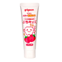 日本贝亲儿童护理牙膏草莓味婴儿牙膏吞咽儿童专用 50g