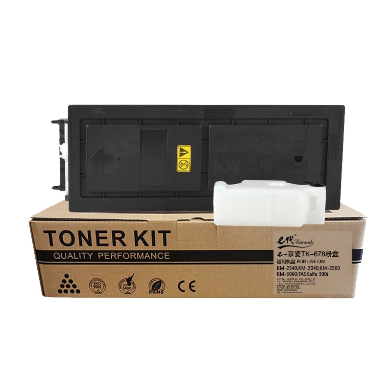 e代经典 e-京瓷TK-678粉盒 适用京瓷 KM-2540 KM-3040 KM-2560 KM-3060 黑色