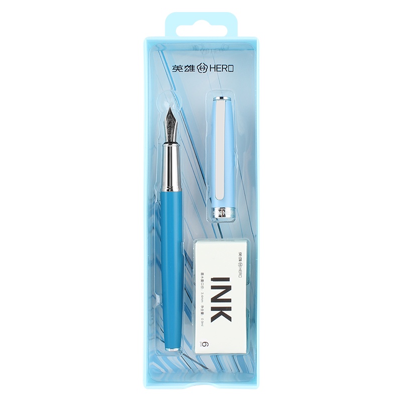 英雄(HERO)钢笔A08学生练字日用书写成人男女士商务办公写字签字铱金笔