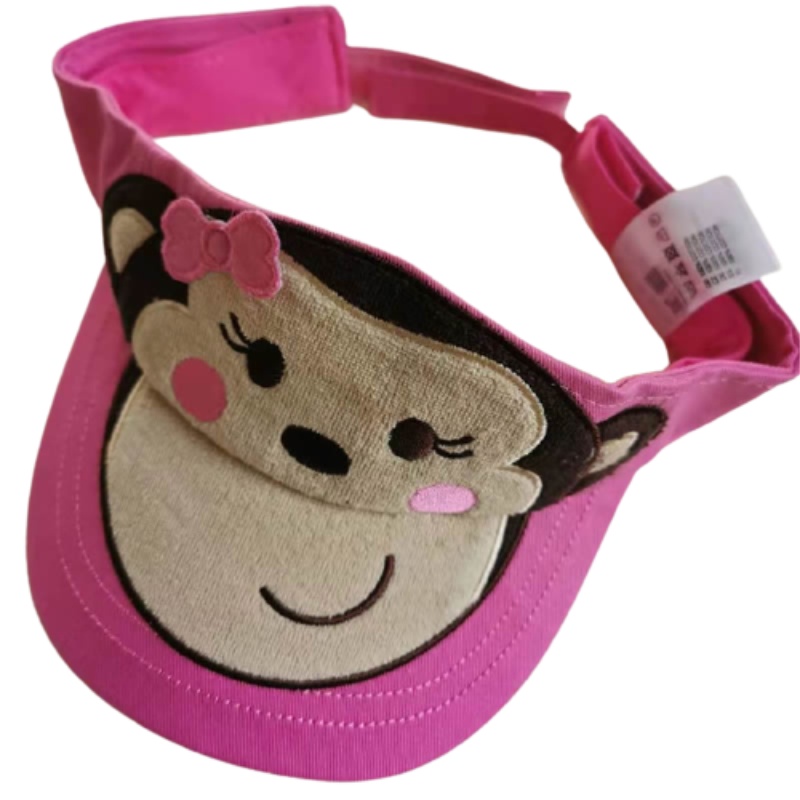 [爱儿宝]网红大嘴猴儿童防晒空顶太阳帽子女童夏季大檐宝宝遮阳帽防紫外线