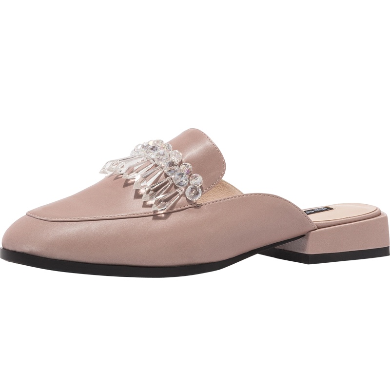 St&Sat/星期六纯色流苏穆勒鞋包头外穿休闲拖鞋女SS02110256