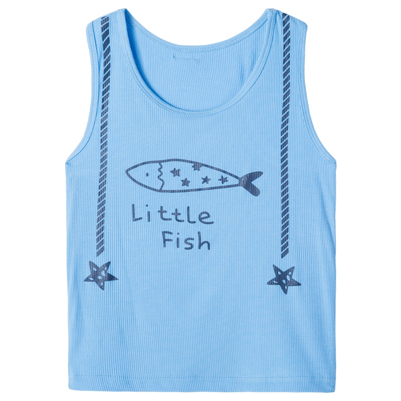 贝贝怡男女宝宝背心夏季弹力时尚洋气无袖上衣192S2128