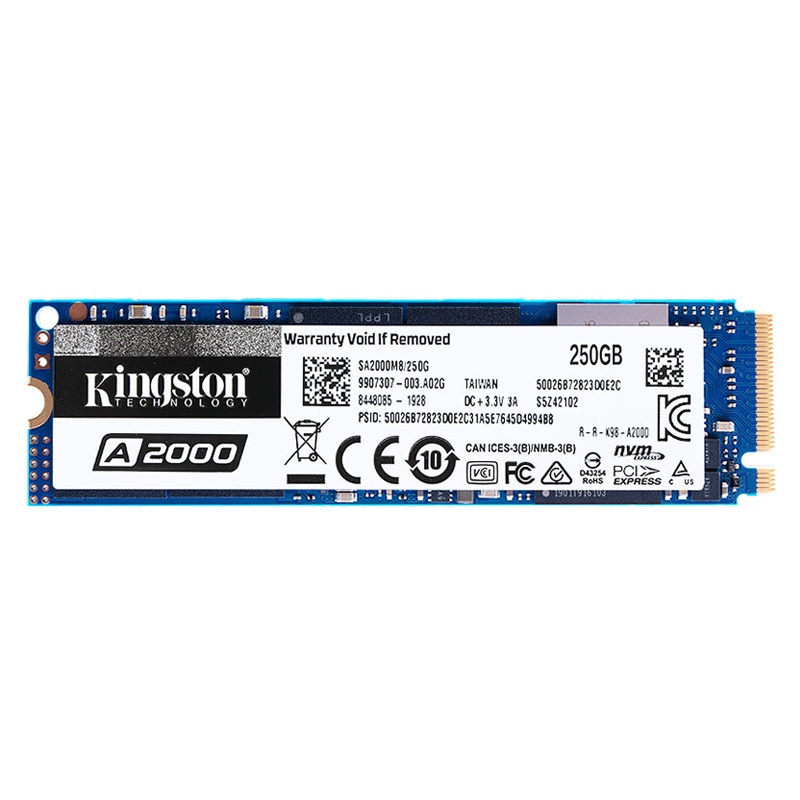金士顿(Kingston) 250GB SSD固态硬盘 M.2接口(NVMe协议) A2000系列
