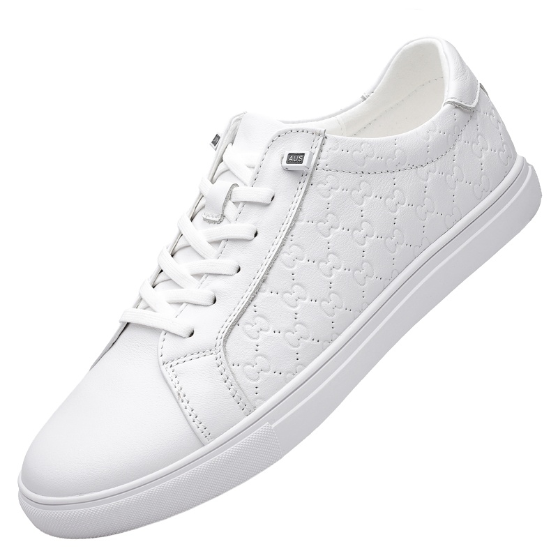 洛克华菲Rock Fairwhale板鞋男鞋2022年新款潮鞋真皮夏季透气休闲鞋子男士小白鞋