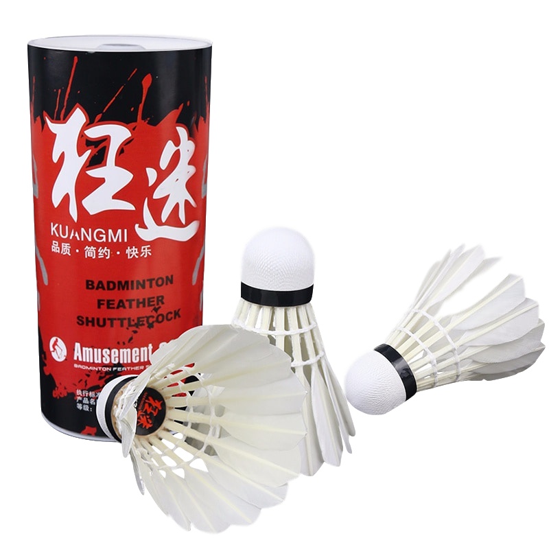 狂迷耐打羽毛球一桶3只装训练比赛羽毛球（3只装）
