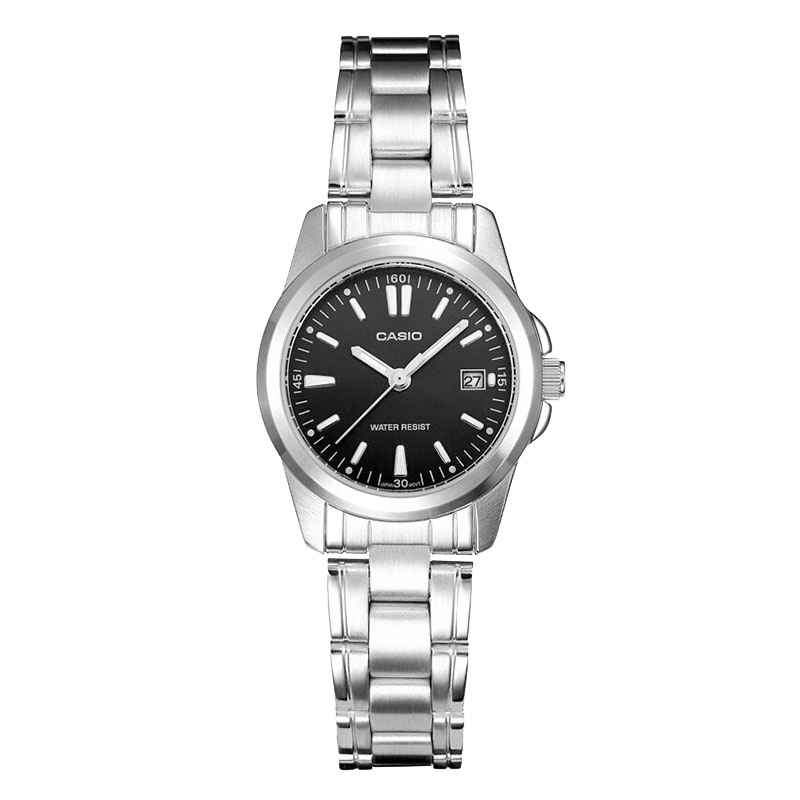 CASIO卡西欧日韩品牌 石英表 女 休闲时尚简约不锈钢女士石英腕表LTP-1215A-1A2