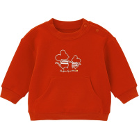 英氏亲子装一家三口卫衣四季款纯棉圆领开肩舒适透气长袖套头上衣 儿童款 YZJFJ30001A01