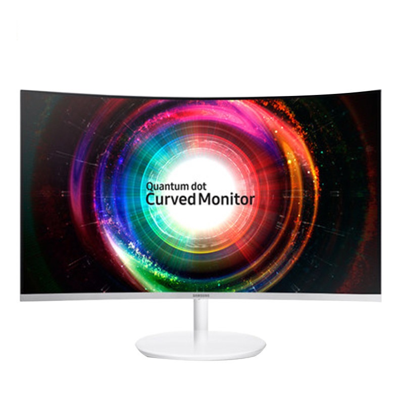 三星/SAMSUNG C27H711QEC 27英寸 2K 2560*1440超广色域曲面显示器超高清QD量子点屏 白色