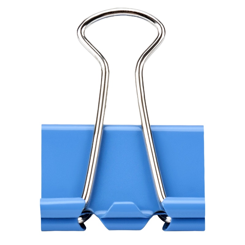 得力 长尾票夹黑色燕尾夹 长尾夹 票夹 夹子 B3607 3盒装