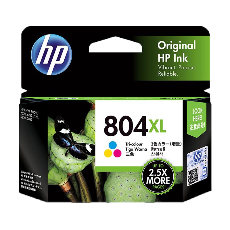惠普(HP)T6N11AA 804XL 彩色墨盒 (适用HP ENVY Photo 6220/ 6222 )