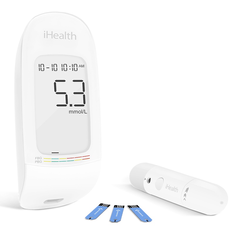 iHealth血糖测试仪AG-607套装(含血糖仪1台+100试纸+100针头+采血笔1支)