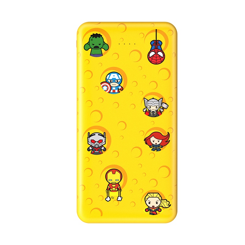 ESCASE漫威移动电源正版黄色10000毫安充电宝迷你超薄小巧便携款女生男款卡通可爱适用华为苹果oppo小米