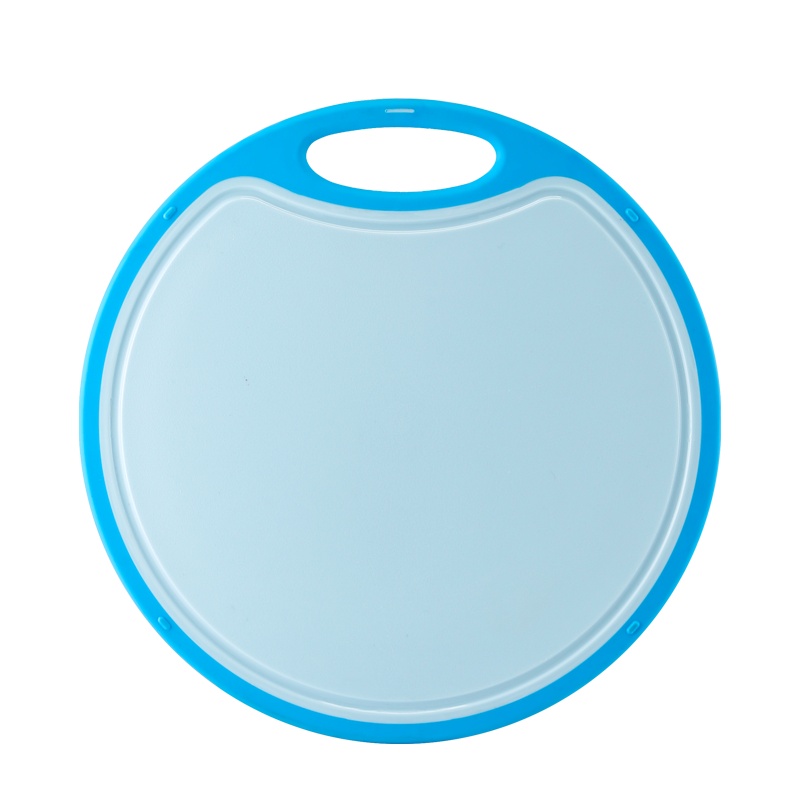 迪迪尼卡(Didinika)316不锈钢辅食菜板 家用抗菌防霉切菜板双面塑料水果砧板32cm蓝色