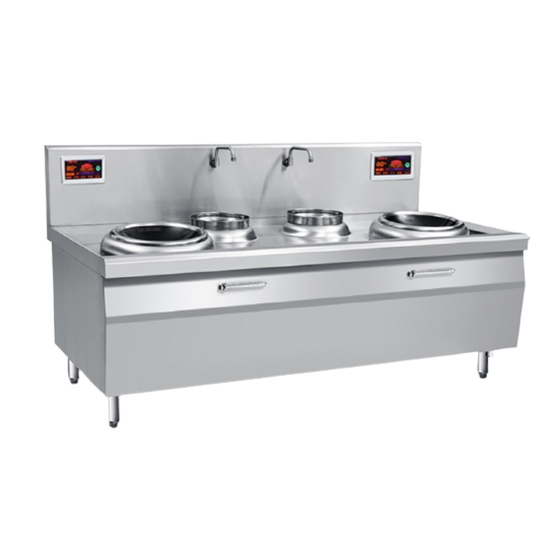 厨禾 CH-15XC22L 双头双尾小炒炉 立式大功率商用电磁炉 电磁大锅灶快餐连锁学校工厂单位食堂饭店厨房炊具15KW