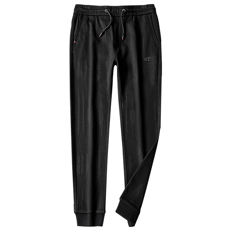 雅鹿男装休闲裤男弹力厚款松紧腰身青年束脚裤男士休闲裤11189505