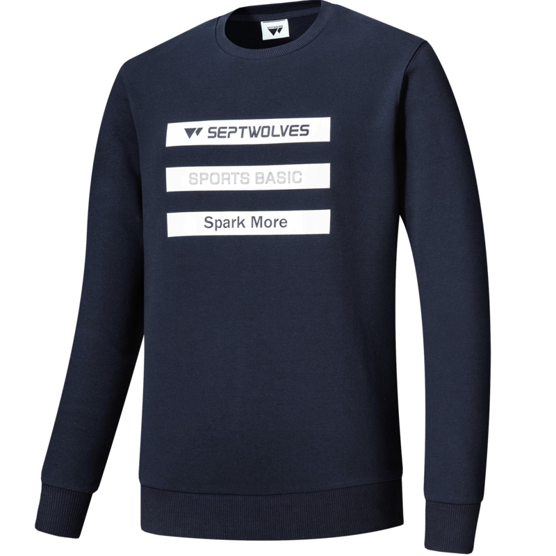 七匹狼男士运动卫衣2020冬季新款圆领宽松长袖t恤男装厚外套潮