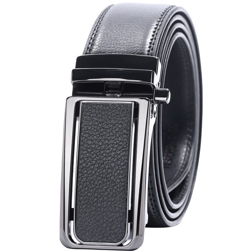 柒牌SEVEN男士自动扣皮带真牛皮休闲潮流百搭腰带礼盒装