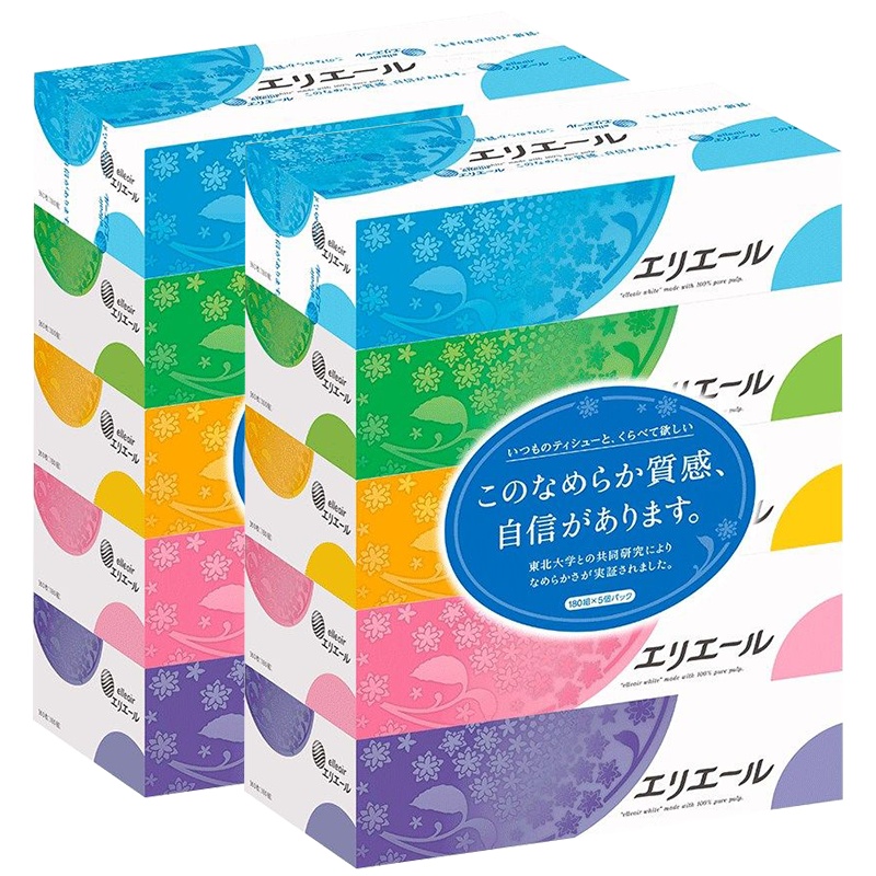 爱璐儿Elleair 大王爱璐儿盒装面巾纸超级柔软180抽*10盒