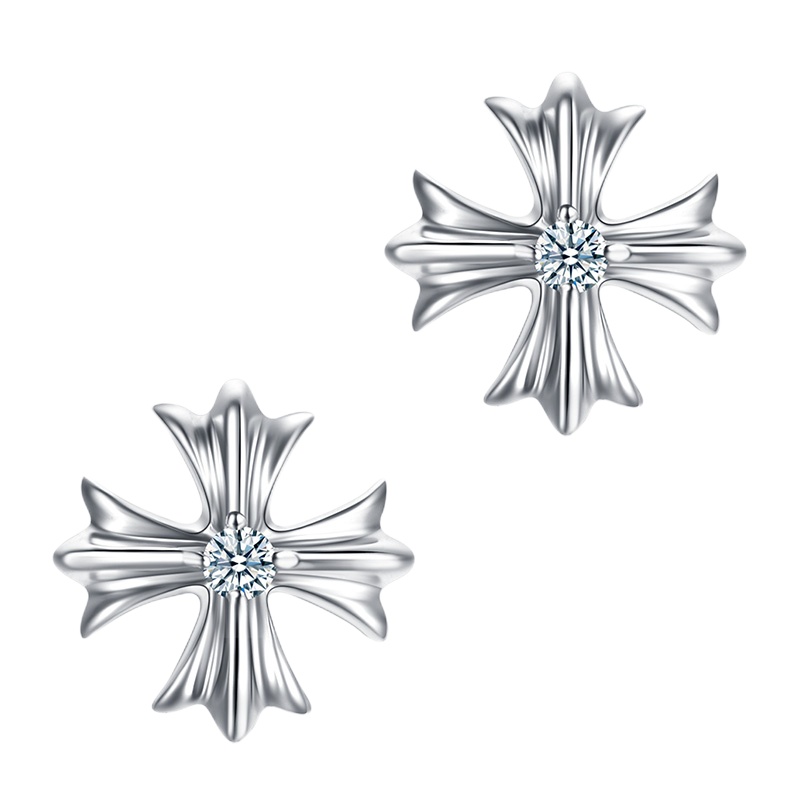 GZUAN古钻珠宝 信仰 18K金钻石女士耳钉/耳饰/首饰 BLH0011